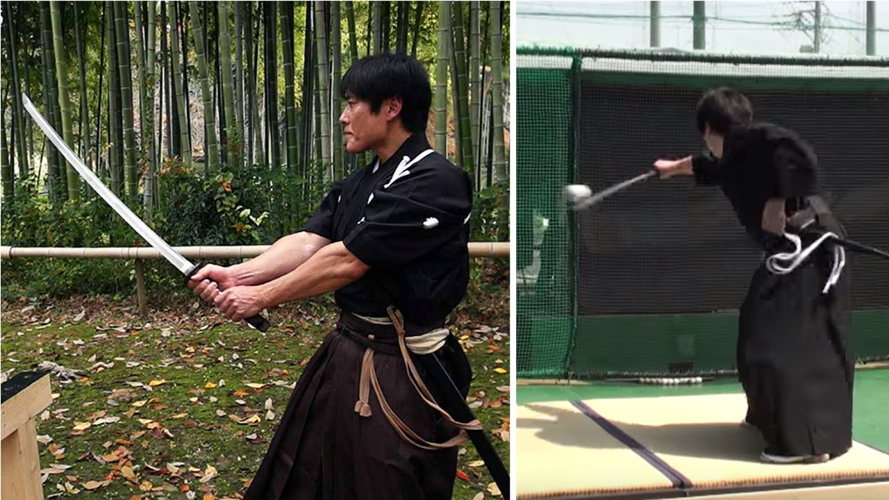 Samurai Master Perfectly Slices 100 MPH Fastball in Half