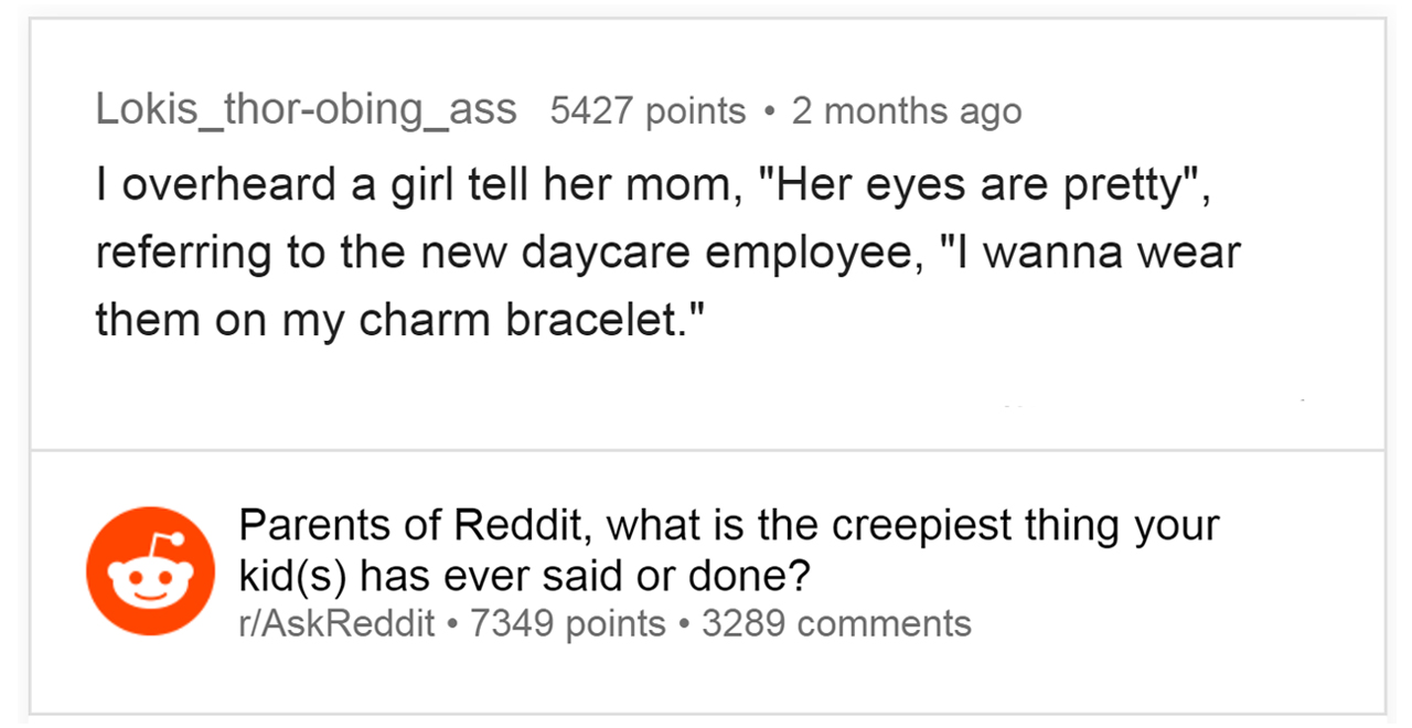 Parents of Reddit Share Creepy Comments