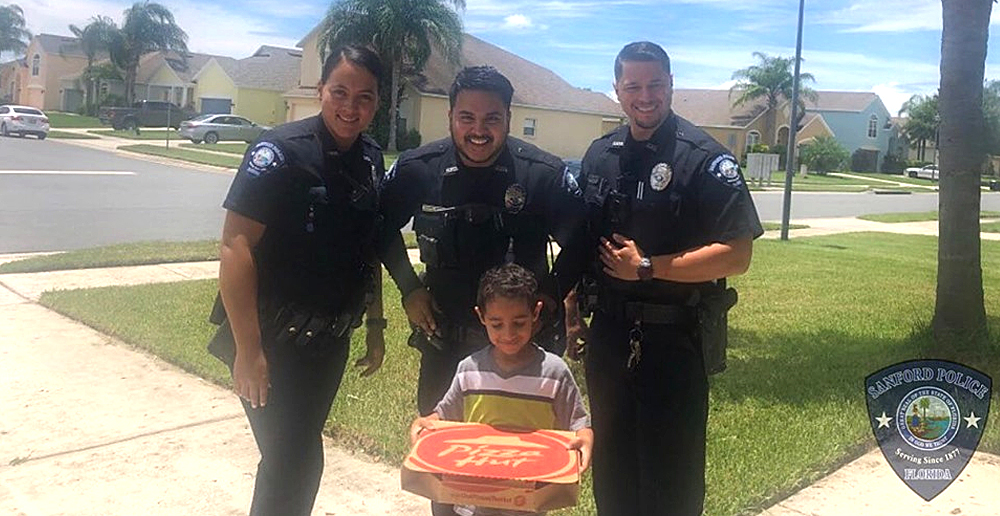 Hungry 5-Yr-Old Calls 911, Cops Deliver Pizza and Lesson