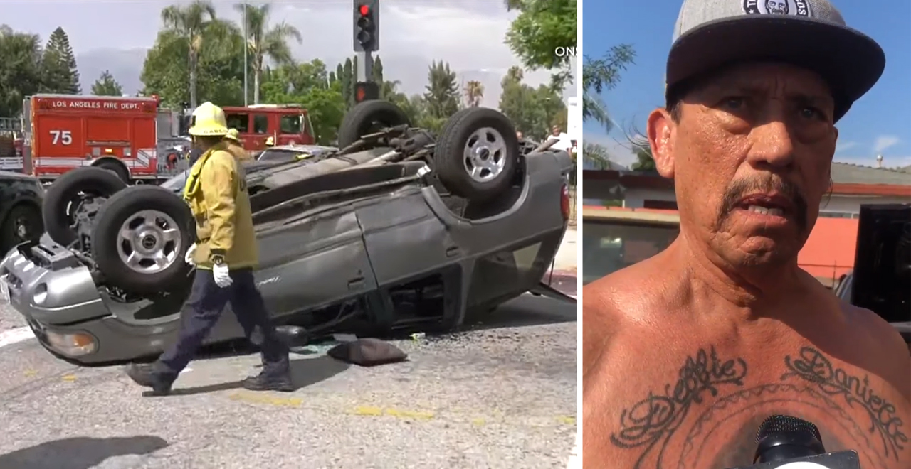 Danny Trejo Helps Boy After Car Accident