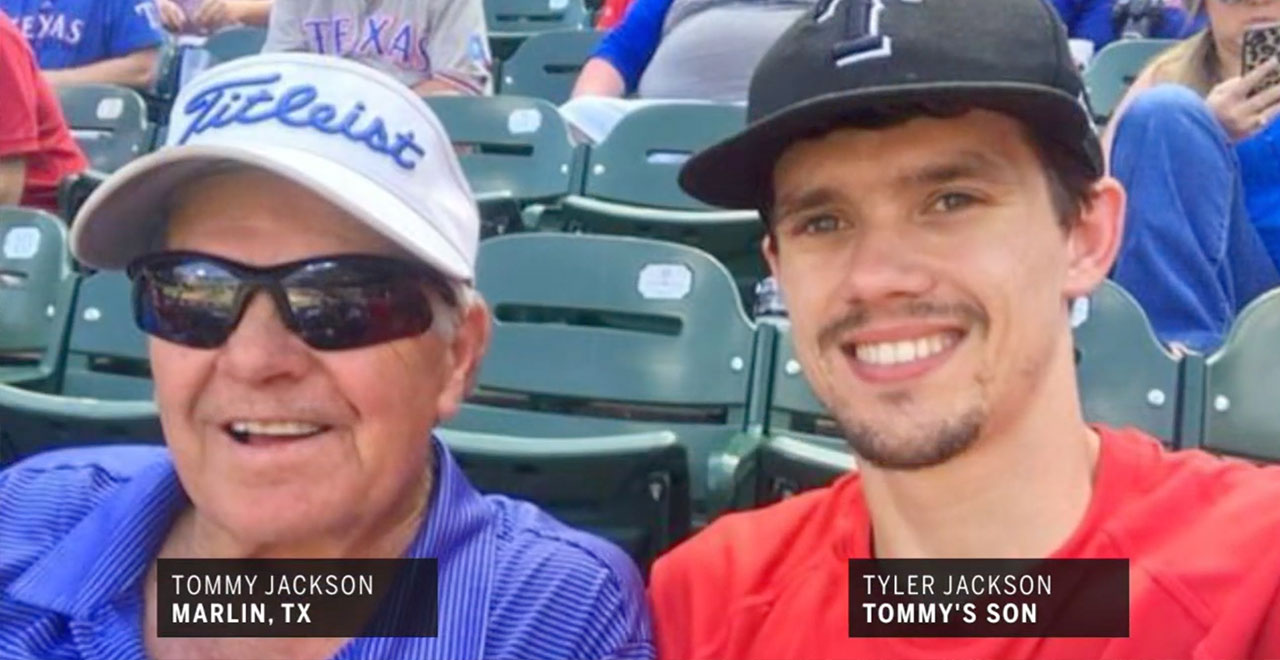 Tommy and Tyler Jackson Watching Rangers