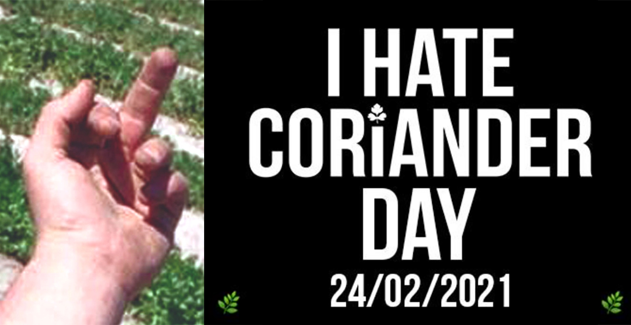 Happy I Hate Coriander Day