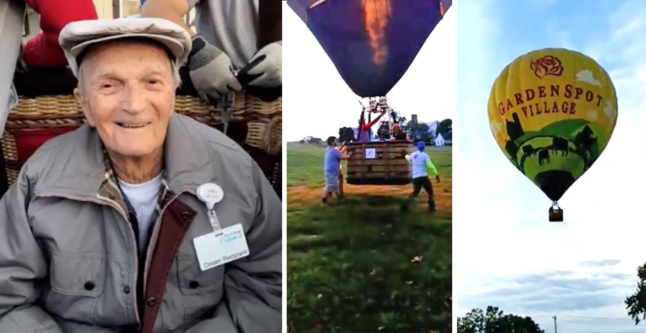 Russell Hendersen Rides in Hot Air Balloon