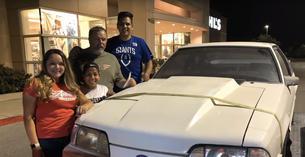 Wesley Ryan and Family with Mustang