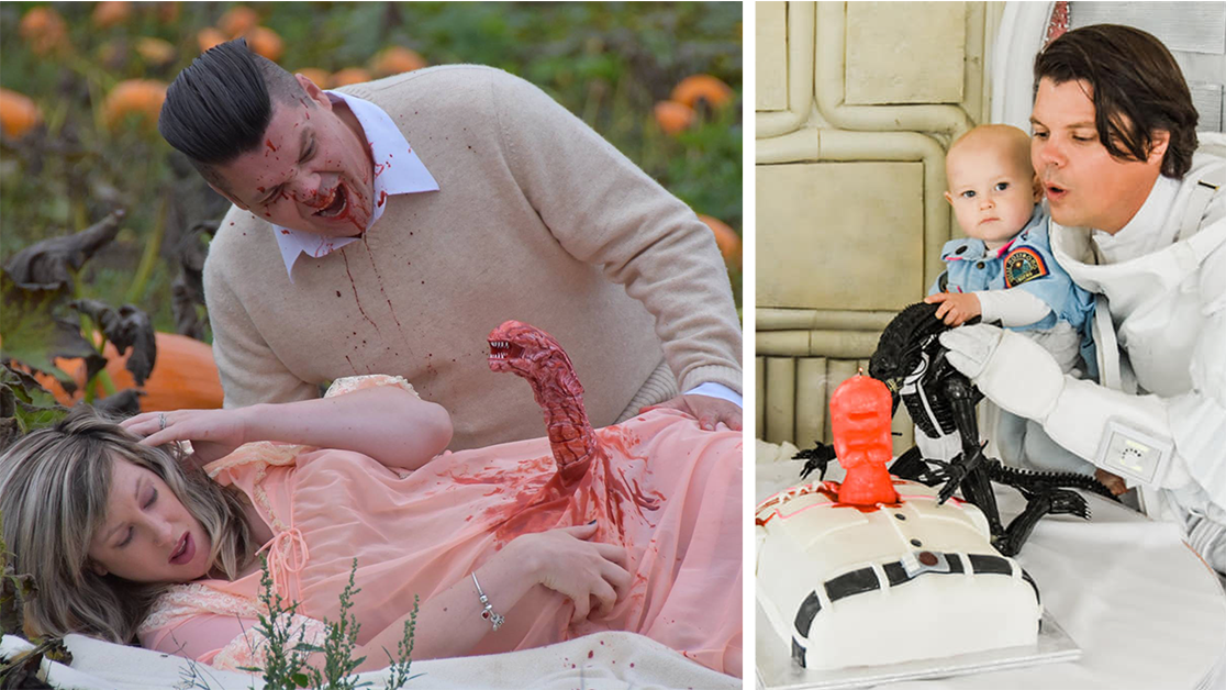 Couple Follows Up Alien Maternity Shoot by Celebrating His First Birthday