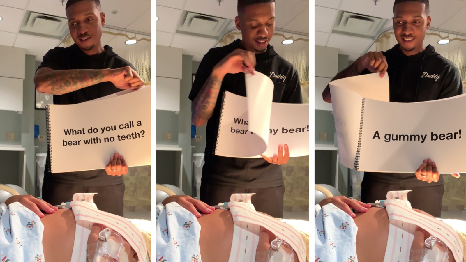 Dad-To-Be Makes Motivational Flipbook For Wife In Labor, Includes Dad Joke
