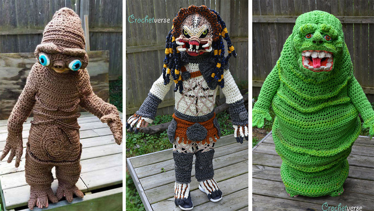 Mom Wins Halloween Every Year With Custom Crochet Costumes