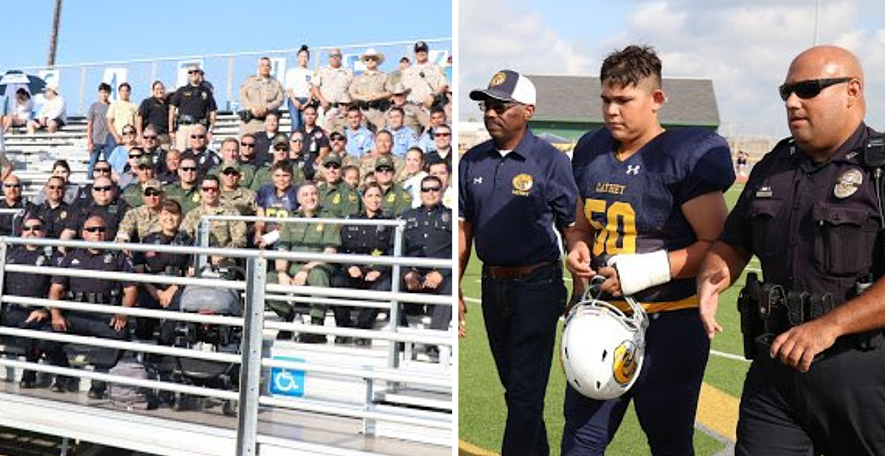 Police Attend Boy's First Game