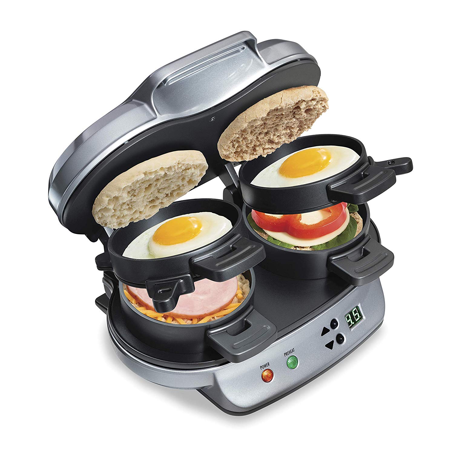 Hamilton Beach Dual Breakfast Sandwich Maker with Timer- best gifts for moms