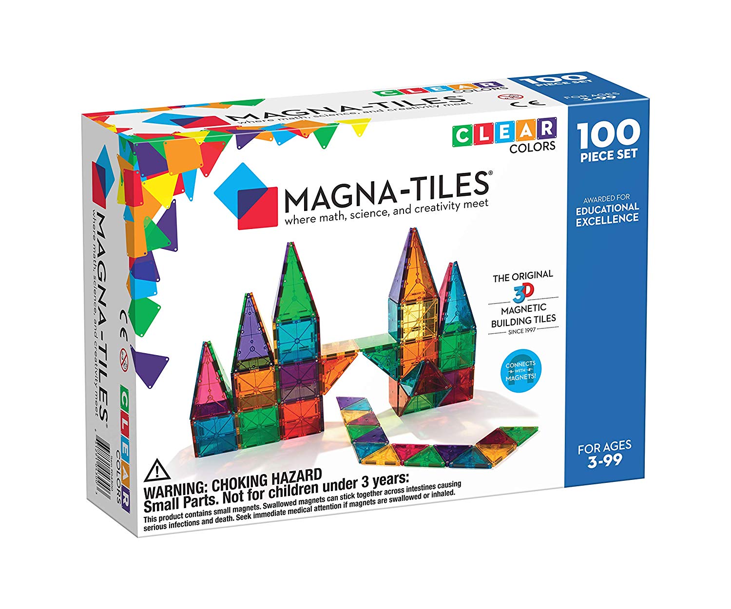 Magna-Tiles Clear Colors 100 Piece Set- best gifts for kids