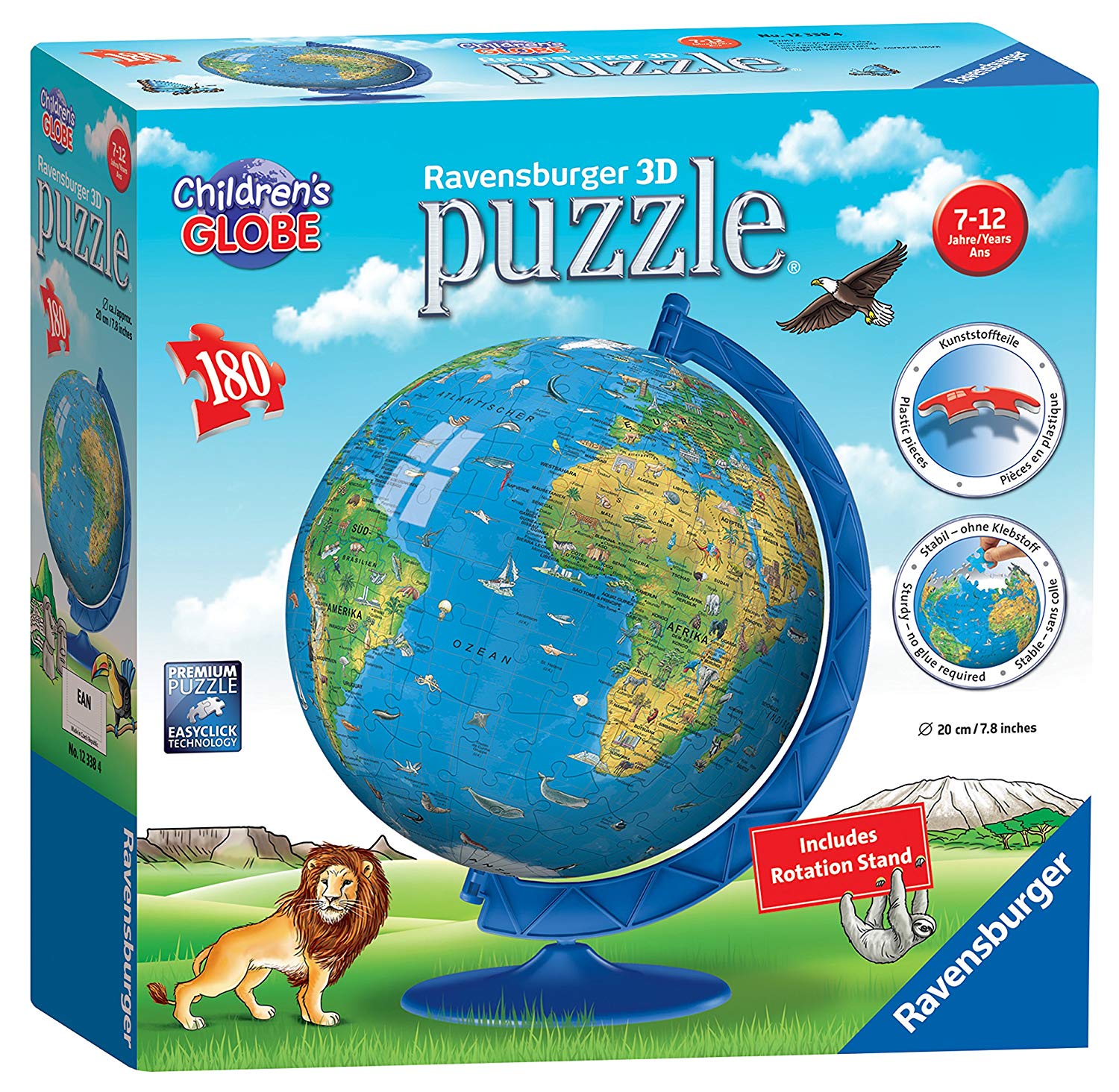 Ravensburger Children's 180 Piece 3D Globe Jigsaw Puzzle