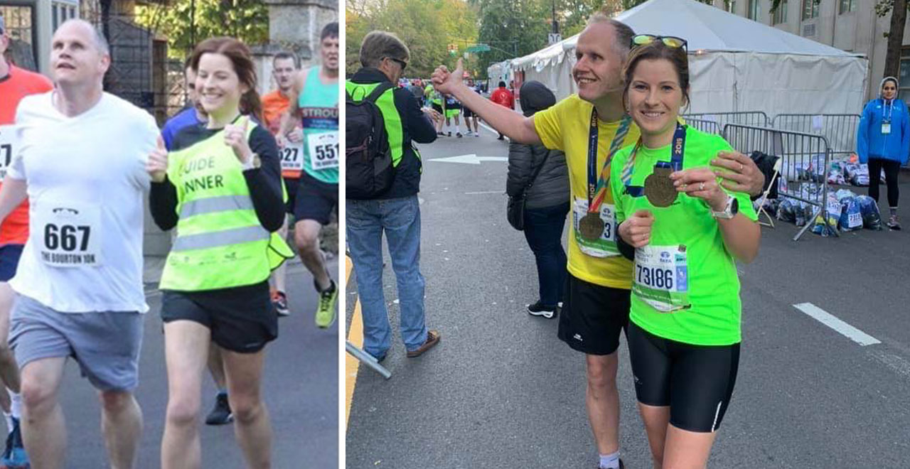 Blind dad completes NYC marathon