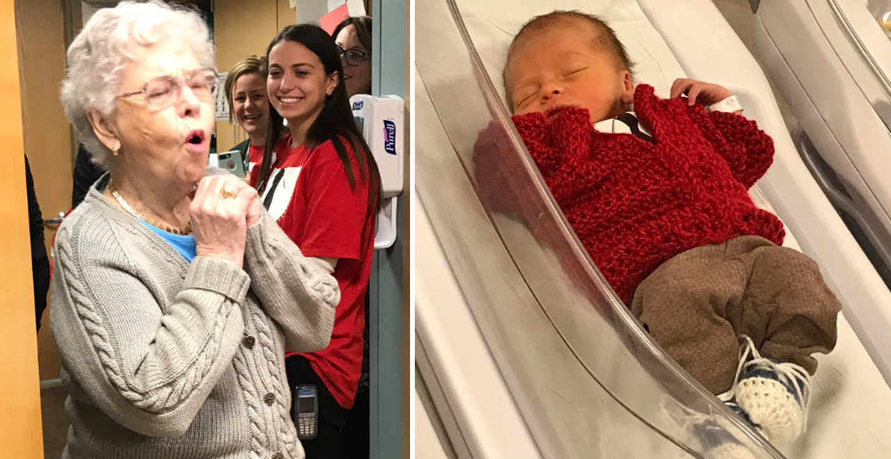 Babies Dresses as Fred Rogers