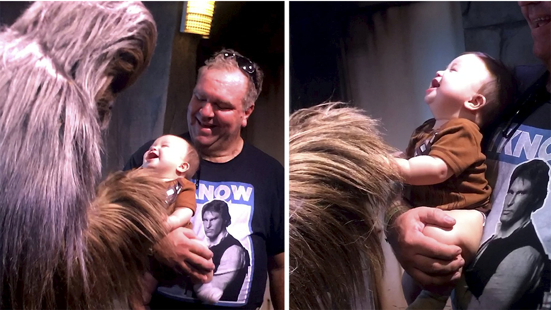 Lil Chewie Meets His Hero