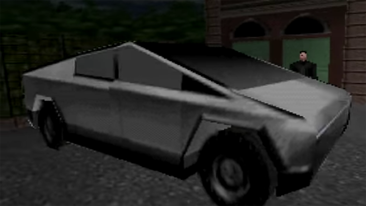 Someone Added Tesla's Cybertruck to GoldenEye 007 and We Want to Play