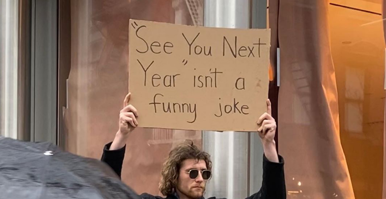 Dude With a Sign Protests