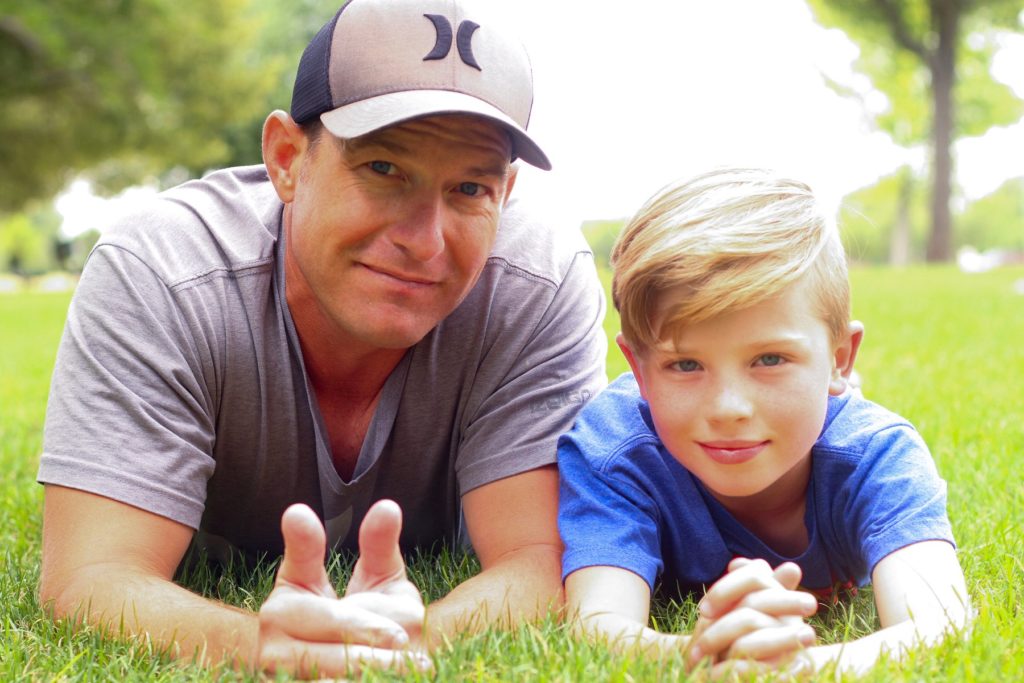 Father and Son take homeless to lunch