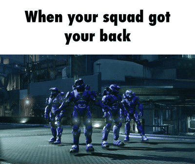 Halo squad high fives