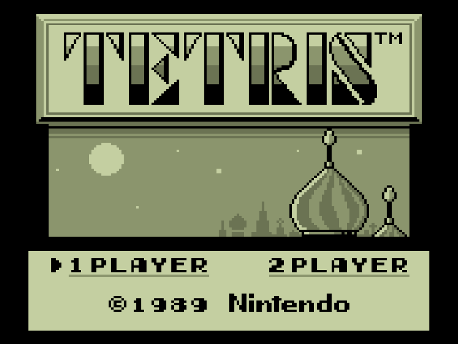 Game Boy Tetris Title Screen