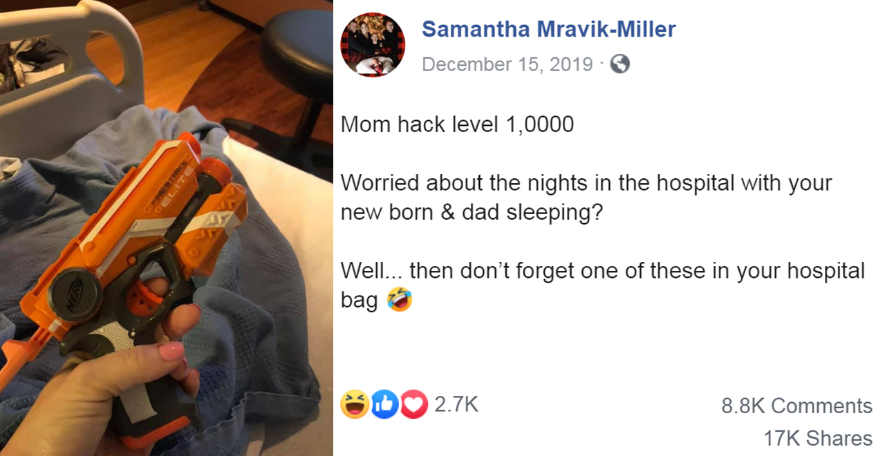 Mom Uses Nerf to Wake up Husband