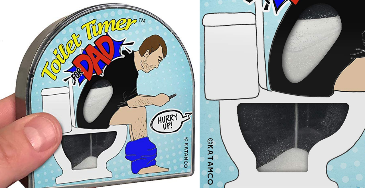 New! Toilet Timer by Katamco (Classic), Funny Gifts for Men, Husband, Dad.