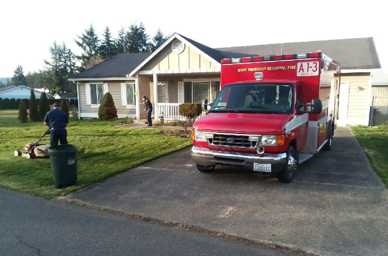 EMTs Finish Mr. Storelee's Yardwork