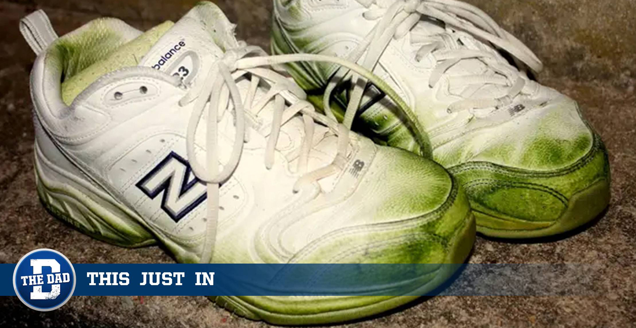Isolated Dad s New Balances Now Exempt From No Wearing Shoes in House Rule