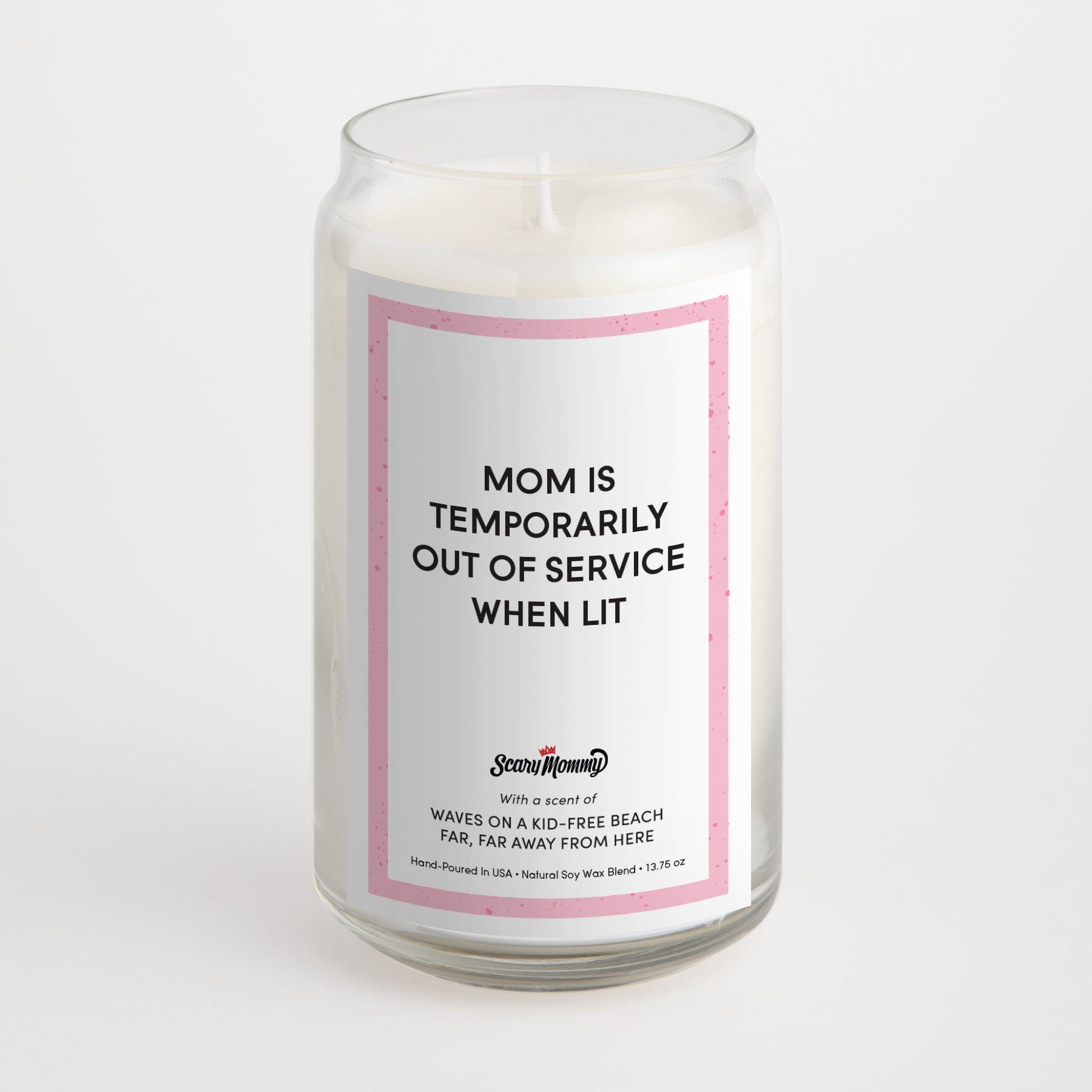 Mom is out of service candle