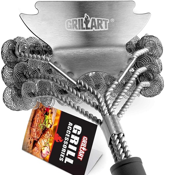 Grill Brush and Scraper 18 Inch,Stainless Steel Barbecue Cleaning Brush,Wire  Bri