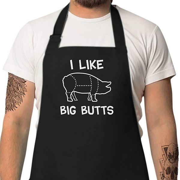 funny grilling aprons for men: i like big butts