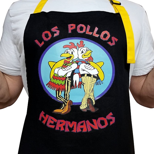 Funny grilling aprons for men: Breaking Bad Los Pollos Hermanos