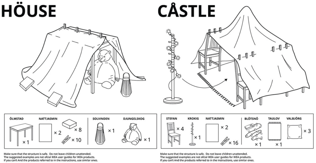 IKEA Put Together 6 Guides to Fort Building During Quarantine Life