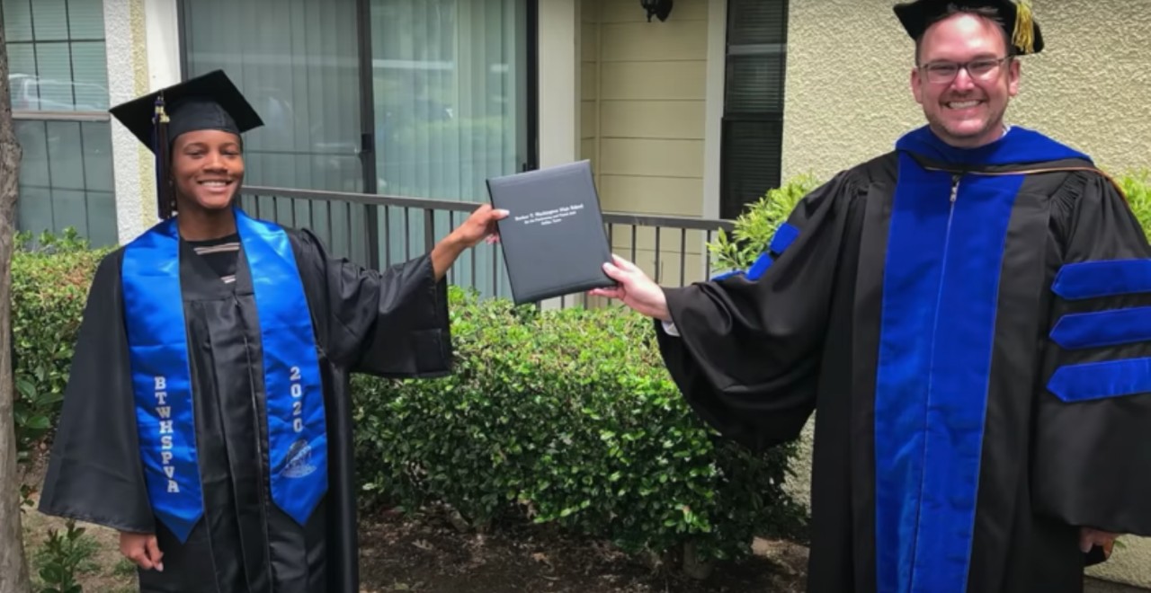 Texas Principal Congratulates All 240 Graduating Seniors in Person