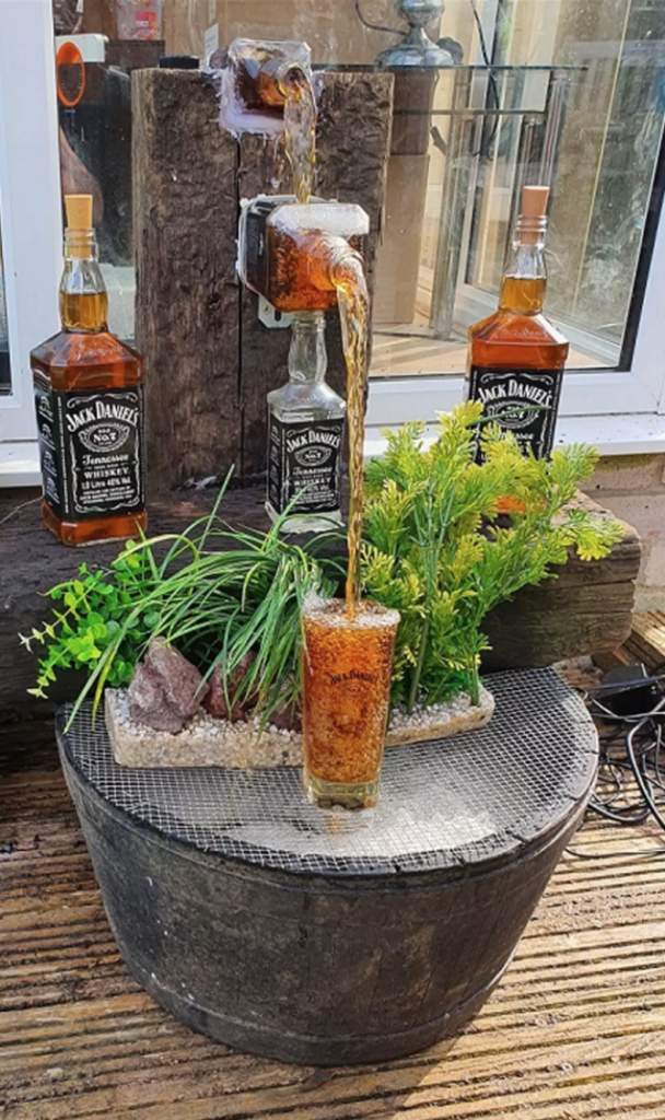 Some Dude DIY'd a Jack Daniels Waterfall