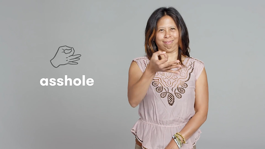 "Asshole" in Sign Language