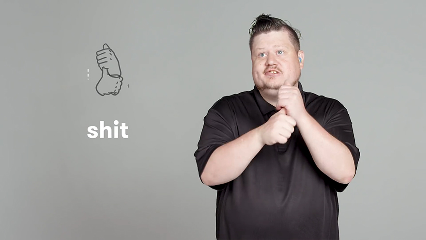 "Shit" in Sign Language