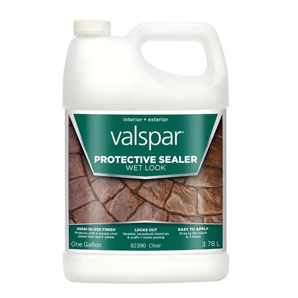 Best products for DYI staining concrete floors: Valspar Clear Acrylic Concrete Sealer