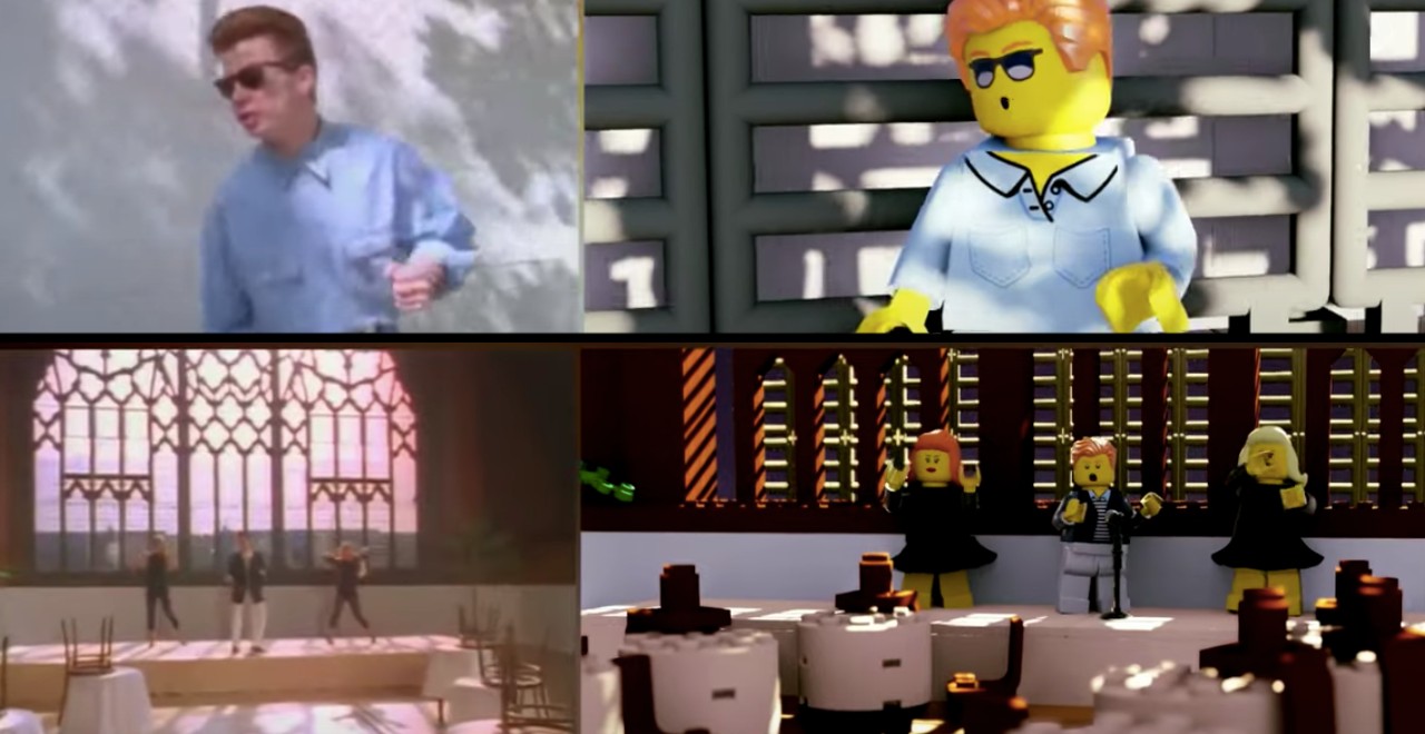 LEGO Version of Rick Astley's 'Never Gonna Give You Up' Music Video