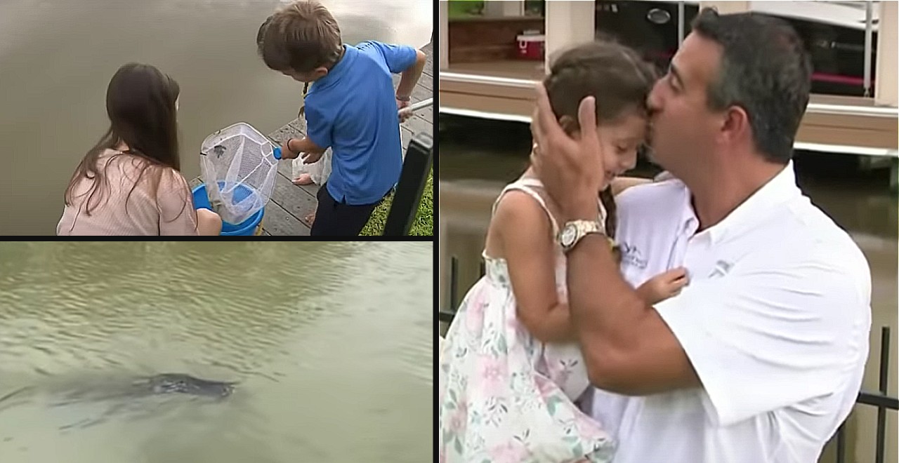 Dad Reflexes Save the Day when Man Spots Gator Approaching 4-Year-Old