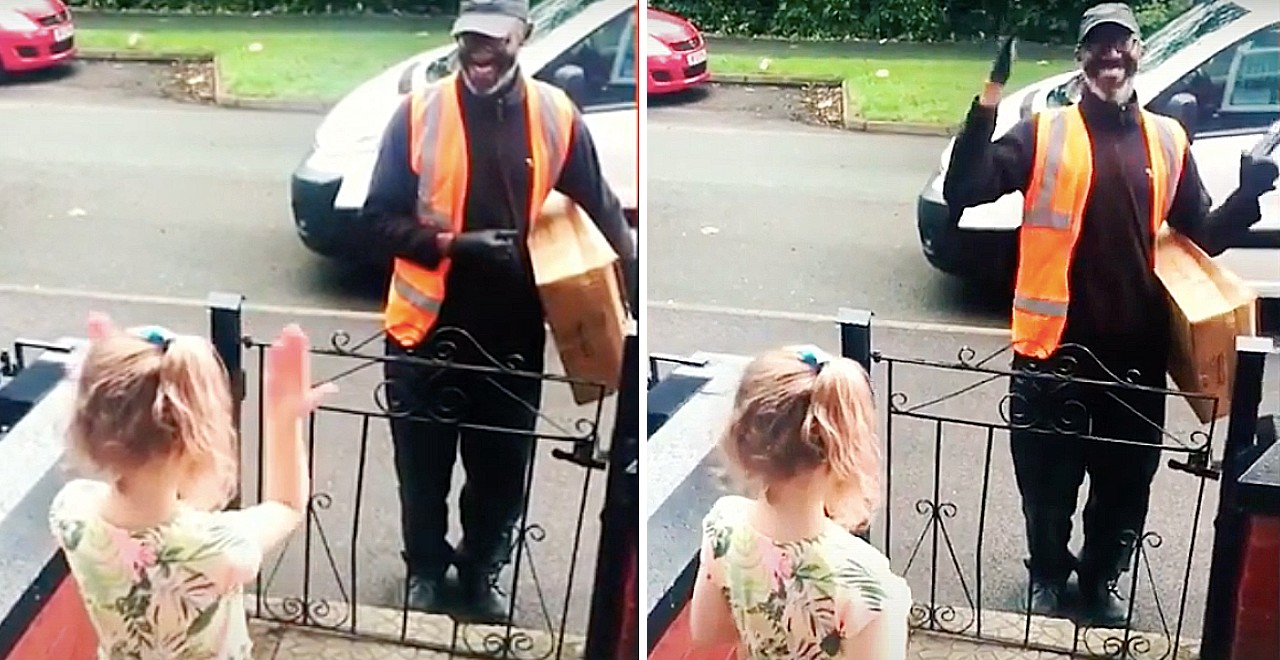 8-Year-Old Delights Delivery Driver by Greeting Him in Sign Language