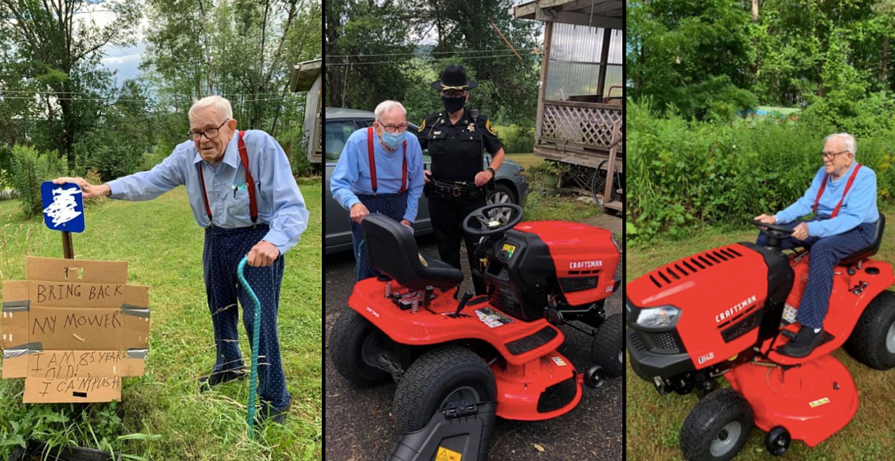 85-Year-Old Lawn Mower Replaced By Anonymous Donor