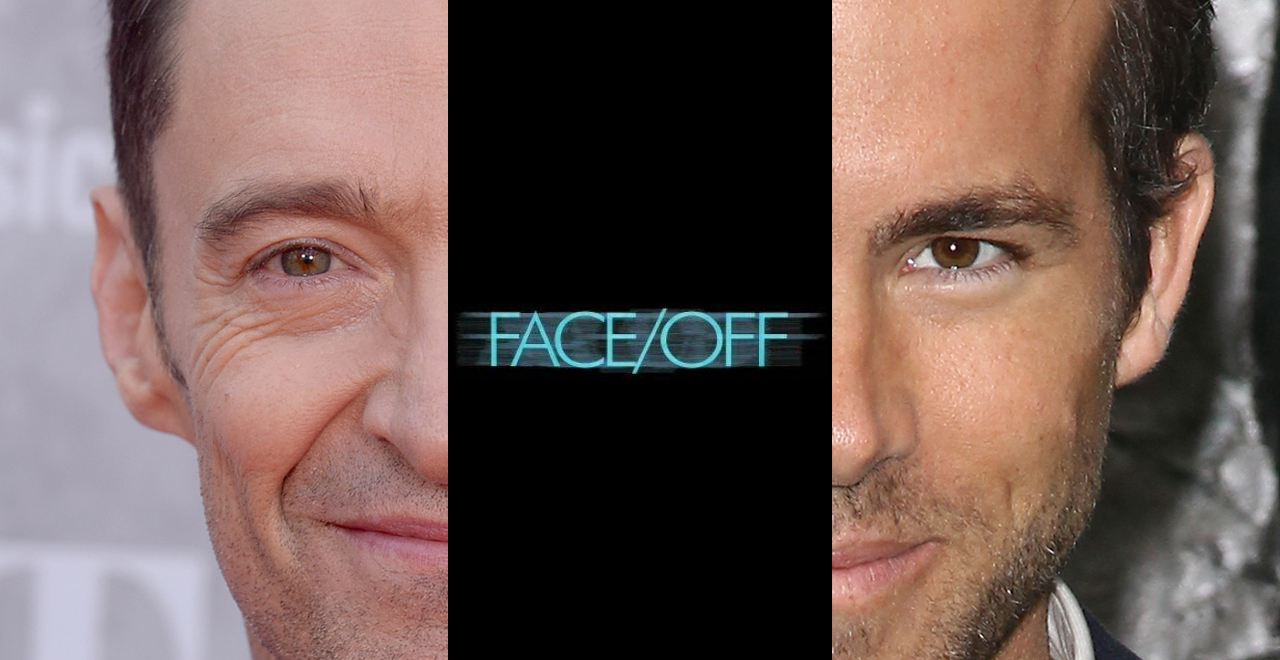 Face/Off Jackman and Reynolds