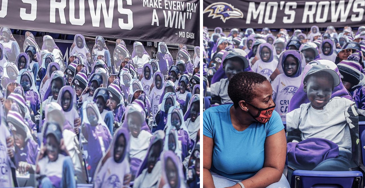 Ravens Superfan Mo Gets Cutouts