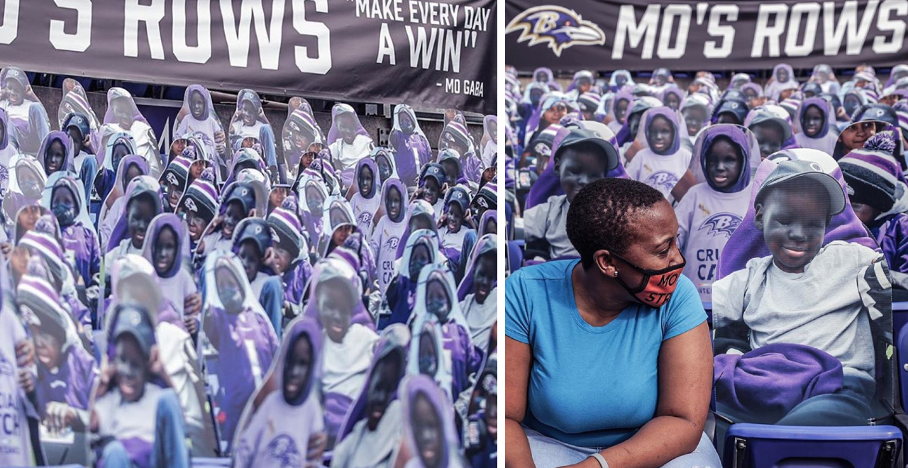 Ravens Superfan Mo Gets Cutouts