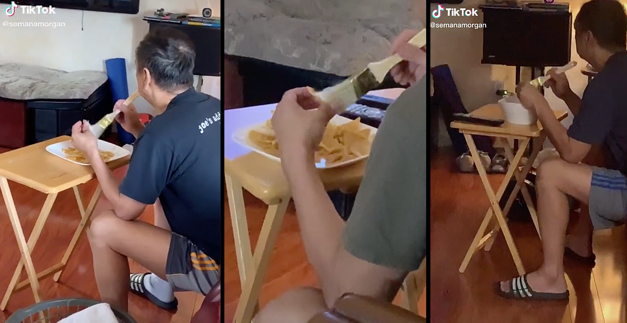 TikTok Dad Removes Salt From Chips With Paintbrush
