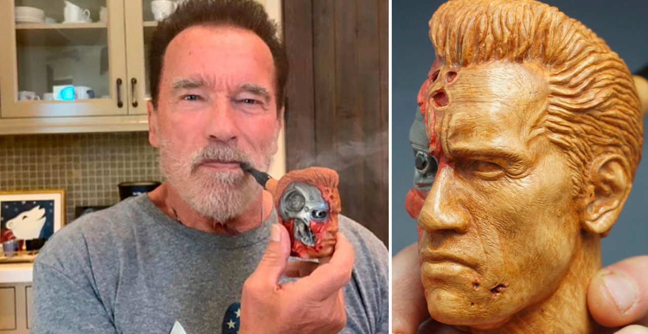 Arnold gets handcarved pipe