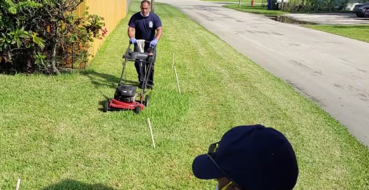 Paramedics Mow Lawn After Treating Elderly Veteran for Heat Exhaustion