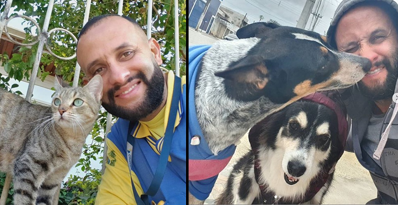 Mailman takes selfies with animals