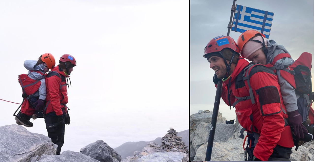 Mount Olympus Climb With Disabled Woman