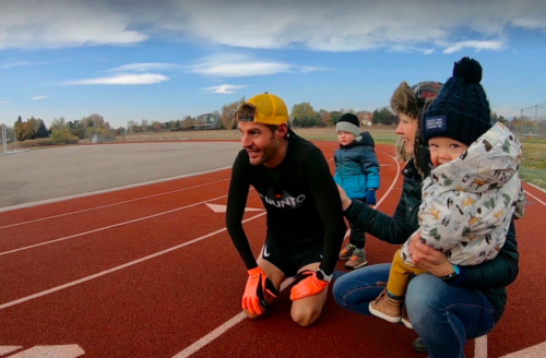 World record pushing stroller